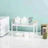 Estante de almacenamiento de cocina de encimera estante de almacenamiento de ollas de piso para el hogar estante para ollas en capas para gabinete de fregadero multifuncional
