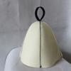 Gorro de Ducha de Fieltro al por Mayor Fabricante Sombrero Blanco para Baño Sauna Se Puede Bordar con Logo Gorro de Ducha de Fieltro Absorbente