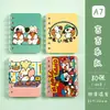 Mini Cuaderno Portátil Dibujos Animados A7 Cuaderno de Espiral 160 Páginas Patrón de Dibujos Animados Página Interior de Línea Horizontal Cuaderno de Espiral Pequeño Venta al por Mayor