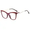 Novos Óculos de Design Cat-Eye de Luxo Leve Anti-Luz Azul para Trabalho Deslocamento Armação Grande Ultraleve Emagrecimento para Encontros Rosto Limpo Lentes Transparentes