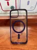 Adequado para iPhone 15 Promax Capa Magnética Colorida Brilhante Magsafe Apple 11 Capa Protetora de Acrílico 14