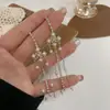 Pendientes Barrocos Largos de Perlas y Pedrería, Elegantes y de Moda, Nuevos Pendientes de Borla Retro Europeos y Americanos para Mujer