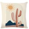 Nueva Funda de Almohada Abstracta Luna Atardecer Lino Estampado Nórdica Hogar Funda de Almohada Dormitorio Cabecera Cojín Decorativo
