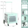 Carrinho de Compras Doméstico Gato Dourado para Colocar Copos de Água, Carrinho Pequeno de Compras com Haste de Puxar Alargada e Rodas Ampliadas, Carrinho para Acampamento ao Ar Livre