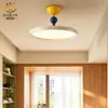 Luminária Pendente Meia Luz para Quarto Digya Memphis, Estilo Simples na Cor Creme, Luminária de Teto Inteligente de Espectro Completo para Cuidado com os Olhos para Quartos de Crianças