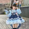 Vestido de Princesa Judy Lolita para Niñas Primavera y Otoño Nuevo Estilo Vestido Infantil Vestido de Cumpleaños para Niñas Vestido de Tartas con Volantes