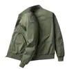 Chaqueta Nueva para Hombre 2024 Primavera y Otoño Aviador Holgada Casual talla extra Cuello de Béisbol Chaqueta Casual Americana para Hombre