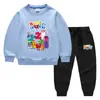 Nova Coleção Primavera e Outono 2026 Roupas Infantis Transfronteiriças Desenho Animado Conjunto de Duas Peças Roupa de Algodão com Manga Longa para Bebê