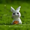 Nuevos, adorables conejitos blancos en miniatura para paisajismo, accesorios de decoración DIY - una encantadora y linda figura de conejito blanco