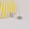 Broches para Orejas de Acero Inoxidable con Cabeza Plana, Broches de Cabeza Redonda, Accesorios para Pendientes Hechos a Mano DIY, Tachuelas para Orejas con Base Plana de Perla al por Mayor