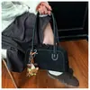 Bolso de Bowling Nuevo Vintage de Cuero Gamuzado Otoño/Invierno 2026, Bolso de Hombro Versátil de Moda Estilo Coreano para Mujer, Bolso de Mano, Bolso de Axila