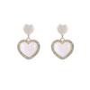 Pendientes de plata con forma de aguja y temperamento de sirena, estilo francés, de alta calidad, al por mayor.