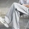 Pantalones casuales para hombre que combinan con todo, pantalones casuales rectos holgados, leggings de moda para hombre 2024 que combinan con todo, pantalones para hombre estilo Hong Kong