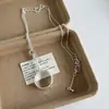 Colar Chave Lupa Habi Mesmo Estilo para Mulheres, Corrente Longa Dourada Vintage de Suéter de Nicho de Luxo, Simples e Único
