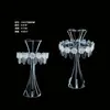 Adereços de Casamento Suporte de Flor de Gelo de Cristal Decoração da Mesa Principal Suporte de Flores para Mesa do Salão de Casamento Vaso Europeu Ornamentos de Ferro