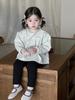 Traje de Otoño para Niños Estilo Coreano Ropa para Niños Ropa de Bebé Camisa de Muñeca con Leggings para Niñas Ropa de Otoño e Invierno para Bebé