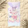 Sanrio toalha de praia infantil dos desenhos animados gatinho gato impressão toalha de banho à beira-mar microfibra natação de secagem rápida