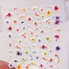 Pegatinas de arte para uñas de flores silvestres de primavera, flores pequeñas, relieve 5D, correa de teléfono simple, pegatinas para uñas de cámara, flores pequeñas, rosas