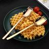 Cuchara de ensalada de acero inoxidable 304, tenedor, cuchara de comida para estudiantes, tenedor, cuchara de fideos instantáneos de un solo uso, cuchara de postre creativa de mango largo