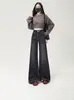 Jeans Acampanados de Cintura Alta para Mujer, Nuevo Estilo Primavera y Otoño 2025, Relajados y Adelgazantes, Pantalones Rectos Sueltos hasta el Piso