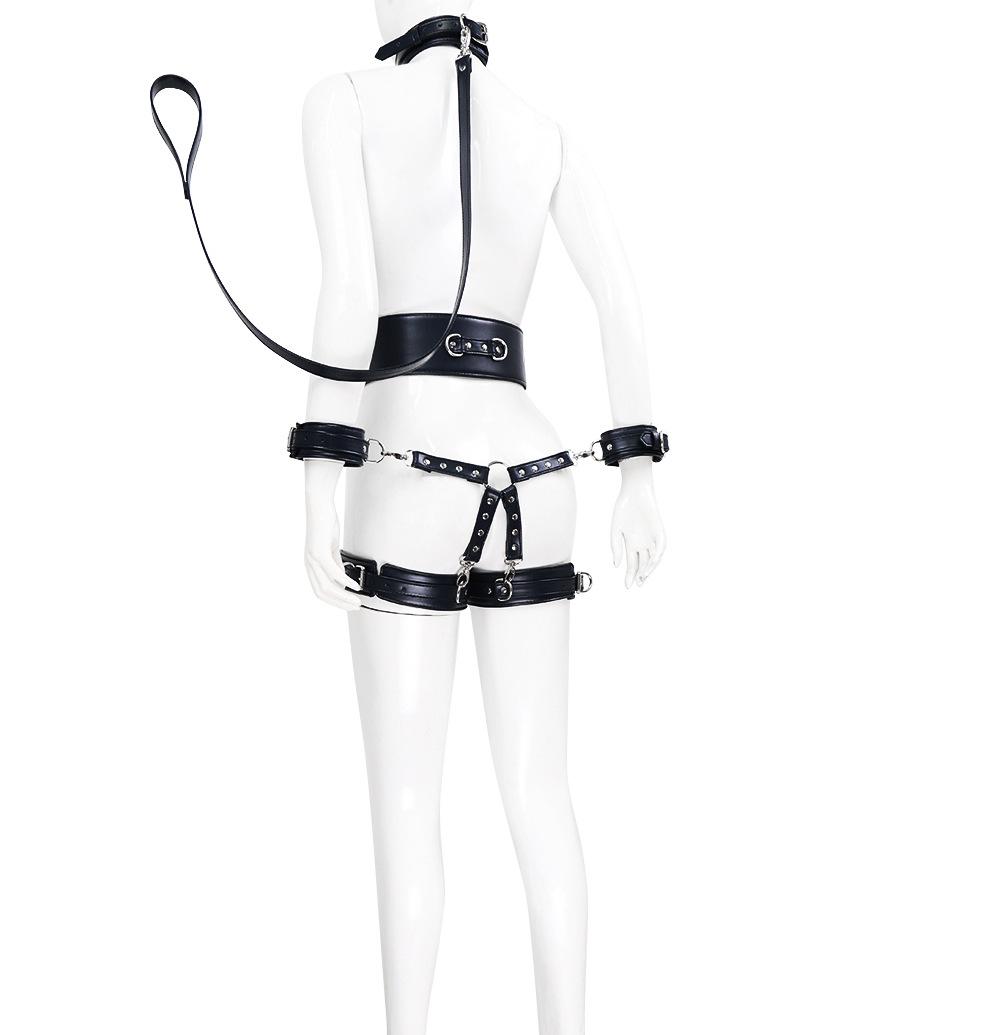 皮革5件套 亮蓝色十字架