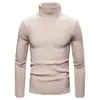 Novo Suéter de Malha Masculino para Comércio Exterior Transfronteiriço, Estilo Europeu e Americano, Suéter de Gola Alta Listrado Vertical para Outono e Inverno Jovem