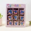 Clip de Plástico PP Láser Acrílico Cartoon Labubu Stitch para Cuaderno Multifuncional Clip Estudiante Almacenamiento Doble Cara