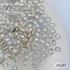 Zircônia Branca Fundo Plano Nail Art Mini Pequena Zircônia Pequena Decorações Mistas Strass de Nail Art Brilhantes Super Brilhantes Atacado