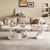 Internet Celebridade Creme Estilo Oval Rock Plate Mesa de Centro Sala de Estar Moderna Casa Novo Pequeno Apartamento Luz Luxo Mesa de Centro Combinação