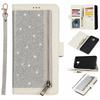Para Samsung J530 purpurina J6plus flip 9 tarjetas J4 funda de cuero J730 cartera para teléfono móvil barra funda protectora
