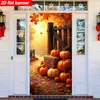 Cubierta de Puerta Otoño 2026 Transfronteriza Cosecha de Otoño Calabaza Girasol Atmósfera Festiva Fondo Decorativo Pancarta Exterior