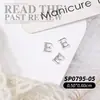 Joyería de Arte para Uñas de 26 Letras Aleación de Oro y Plata Diamante 3D para Arte de Uñas Accesorios de Decoración para Uñas DIY