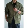 Chaqueta Ligera Cortavientos Raglán con Cuello Alto para Hombre, Nuevo Estilo Primavera/Verano 2026, Textura Ligeramente Arrugada, Colores Contrastantes, Ropa Exterior Casual
