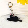Chaveiro Acrílico de Gatinho Fofo, Pingente de Gatinho Preto Pequeno, Chaveiro de Mochila, Presente para Amigos e Melhores Amigas