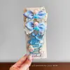 Nuevo set de accesorios para el cabello de princesa de hielo azul con alas de ángel, moño, pinza BB y combinación de banda elástica para niñas