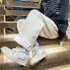 Calça Casual de Veludo Grosso Estilo Americano 2026 para Homens, Calça de Perna Reta Solta Tendência Estilo Preguiçoso com Forro de Lã para Aquecimento