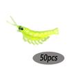 5mm/0.3g isca 50PCs Luya software de simulação luminosa isca de camarão falso camarão soft isca luminosa camarão atacado