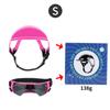 Conjunto de Capacete e Óculos para Pet, Capacete de Segurança Estilo Punk para Motocicleta, Acessórios de Cabeça Incríveis para Cães Pequenos e Médios, Atacado