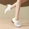 Coleção Outono 2026: Sapatos Quadrados Respiráveis Vazados Femininos, de Solado Macio, de Solado Grosso, com Aumento de Altura, para Mulheres de Meia-Idade e Idosas, Sapatos Individuais