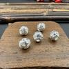 Nuevos accesorios de joyería chapados en oro que conservan el color, cuentas de proverbio de seis palabras de 10 mm, cuentas redondas de moneda de cobre, accesorios de joyería de oro arena DIY