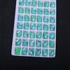 Hebilla plana de vidrio fluorescente en forma de hacha, cosida a mano con taladro, doble agujero, pedrería, taladro de fondo plano, bolsa de material para accesorios DIY