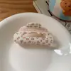 Grampo de Cabelo com Laço Xadrez Floral Doce para Primavera e Verão, Grampo Tiburón Fofo para a Parte de Trás da Cabeça, Grampo para Rabo de Cavalo de Feriado, Acessório de Cabelo