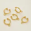 Ear Cuff de Color Dorado Real Resistente al Desgaste Chapado en Cobre de 18K con Colgante Perla Redonda Clip para Oreja Sin Perforación Accesorios para Pendientes DIY Perla Venta al por Mayor