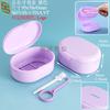 Caja de almacenamiento de fundas para dentaduras postizas con burbujas, funda invisible para dentaduras postizas, caja de plástico PP con colador, caja de embalaje para aparatos dentales