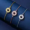 Nueva Cadena de Caja Ajuste de Empuje y Tirón Pulsera de Proyección HD de Girasol Moda para Mujer Pulsera de Diseño de Nicho Versátil