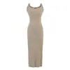 83115-25 Estilo Inverno Novo Estilo Europeu e Americano Sexy Puro Desejo Mini Decote V Fenda nas Costas Bodycon Vestido Longo