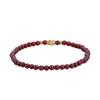 Pulseira de prata 925 com granada natural feminina diy feita à mão pulseira simples presente de ano de nascimento para namorada joias atacado