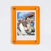 Ímã de Geladeira Pequeno Cartão DIY Moldura de Acrílico para Exibição Parede de Fotos Polaroid Moldura Magnética para Fotos Mesa Criativa Casal