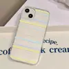 Funda moderna para iPhone 17 Pro Max, funda de personalidad de nicho a rayas de colores para iPhone 16 Pro, 15/14
