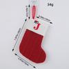 Jingchen Classic Red Letter Natal Stocking Wool Knitted Natal Stocking Festive Natal Decoração Pingente